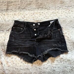 Zara Authentic Denim Shorts in Black